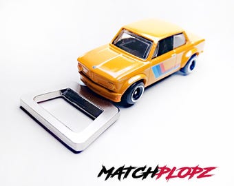 Abridor de botellas BMW M3, modelo de coche de juguete de MATCHPLOPZ, coche retro, regalo de cumpleaños, amigo, hombre amarillo