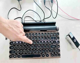 Vintage Style Escape Room Prop,Retro Keyboard Puzzle for Adventure and party Game