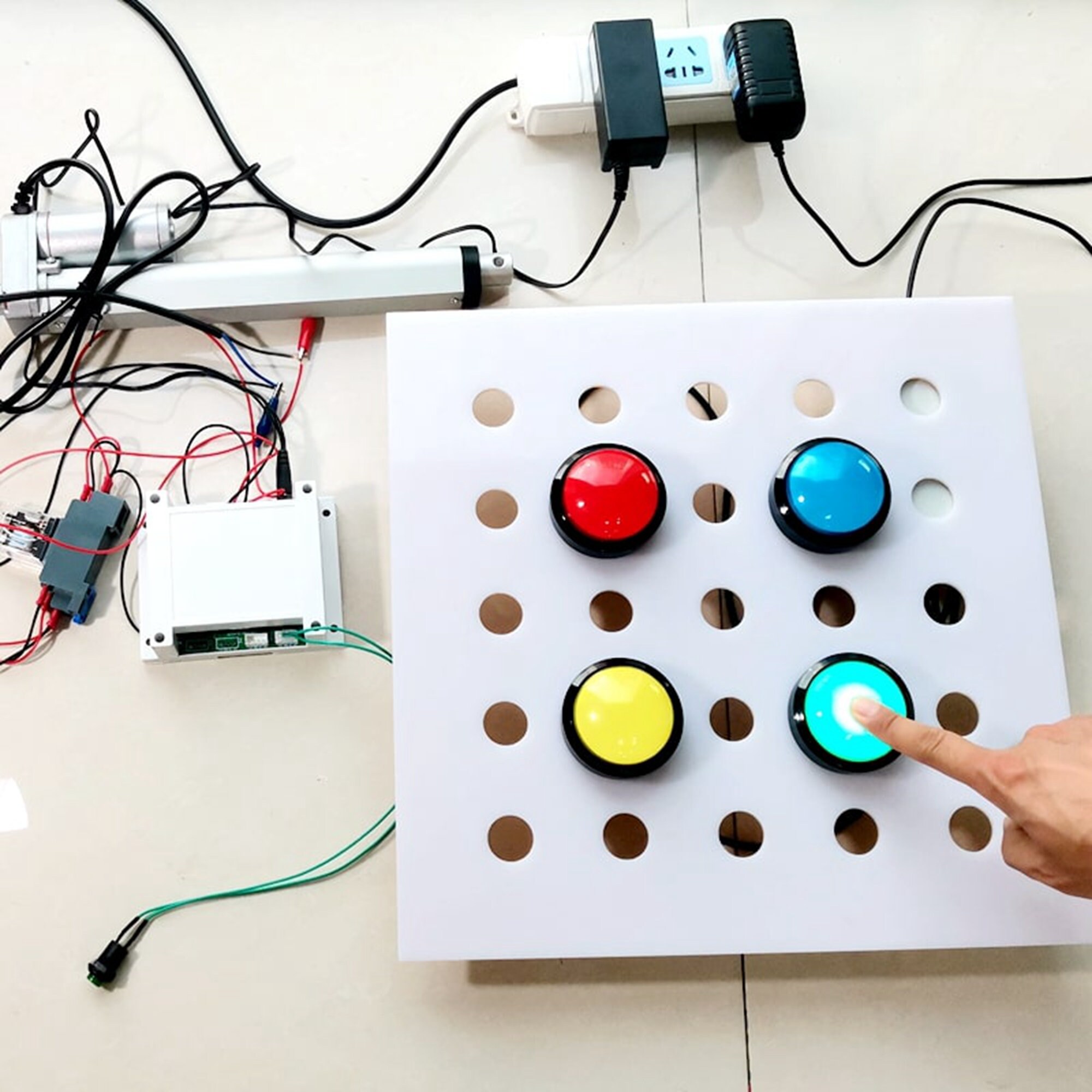 Reliable Colored Buttons Prop Triggers an Actuator, Escape Room ...
