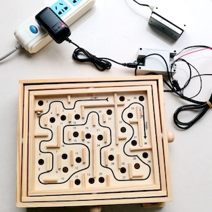 Real Escape Game and Fun Party Game Puzzle, Wooden Marble Maze Prop,Handmade Game Prop