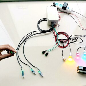 Accesorio de juego de escape de la vida real, rompecabezas secuencial de luces que soplan para aventureros