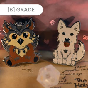 B GRADE Owlbear + Scratch | Enamel Keychains + Pins ~ BG3 // Baldur&#39;s Gate 3