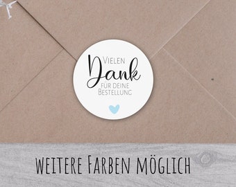 24 Vielen Dank für deine Bestellung Aufkleber, Dankesticker