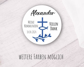 24 stickers Thank you for gifts or table decoration - Communion, Baptism, Confirmation, Confirmation, Youth Consecration personalized