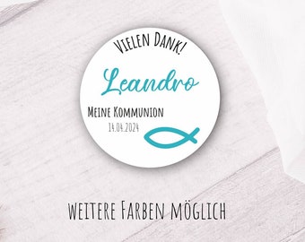 24 Stickers Thank you for gifts or table decorations - Communion, Baptism, Confirmation, Confirmation, Youth Dedication personalized