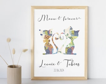 personalized wedding gift - perfect for cat fans & cat owners