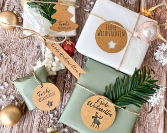 Rustic charm for Christmas: 5 different kraft paper gift tags for Christmas as an ideal gift accessory