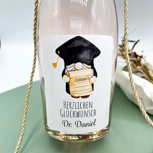 personalisierte Flaschenetiketten zum Abschluss - Abitur / Bachelor / Master /zur Promotion / zum Doktortitel