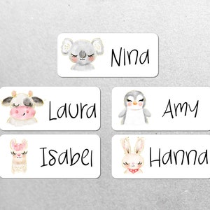 80 Namenssticker  Papieraufkleber Namensaufkleber Klebeetiketten Etiketten Name - Auswahl aus Motiven