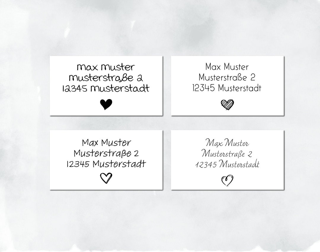 Email Address Sign Sticker 40 Address Stickers, Address Stickers, Address Labels Heart for Letters ...
