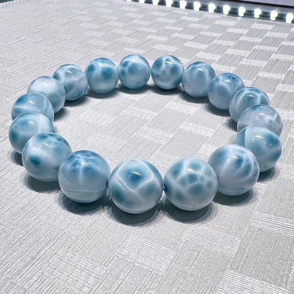 Small Beaded Larimar Bracelet