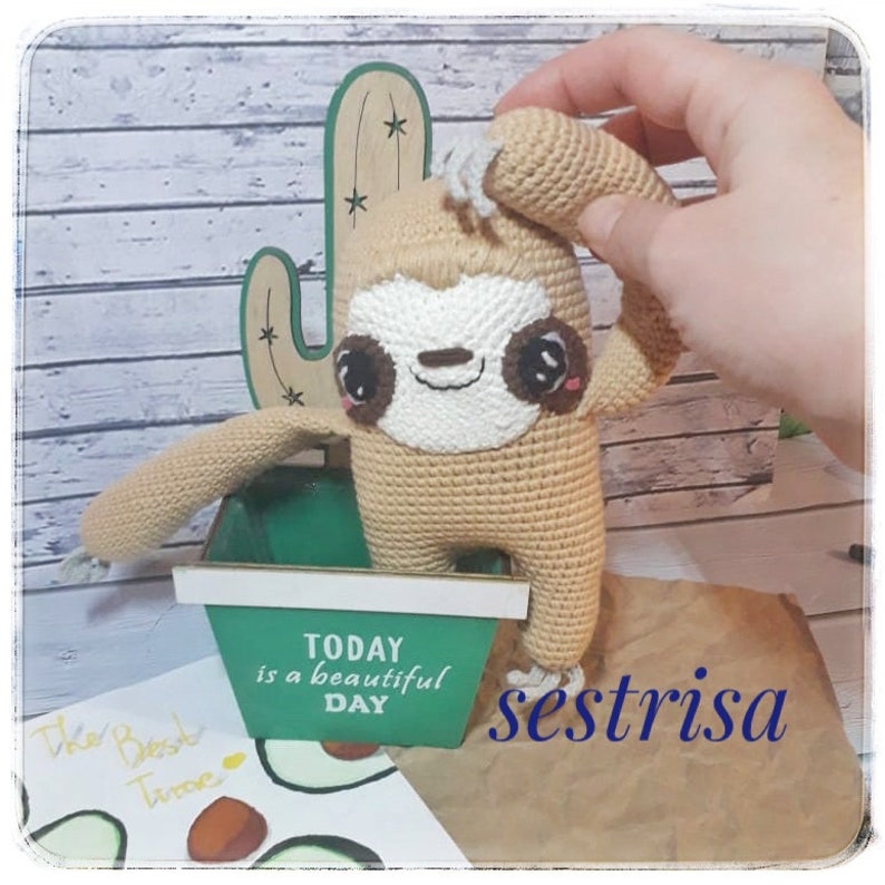 Sloth baby gift sloth birthday sloth home decor amigurumi Etsy