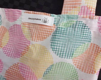 Rainbow Bubbles Grocery bag, Eco-friendly reusable, compact shopping bag