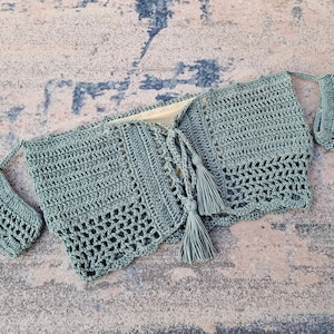 Hand-Crocheted Cutout Crop Top: Bare Shoulders Cover Up