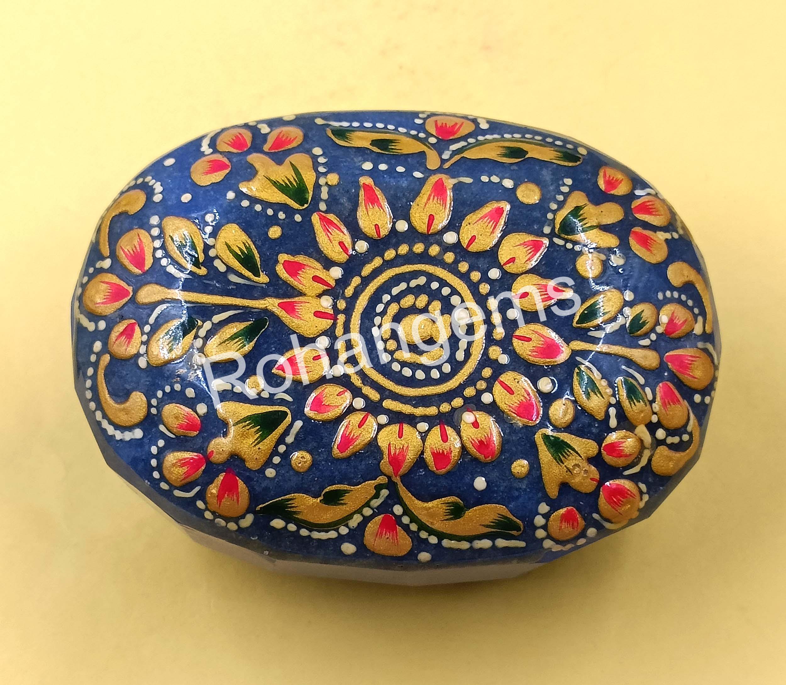 Blue Sapphire 864 Ct Traditional Meenart Opaque Transparency Oval