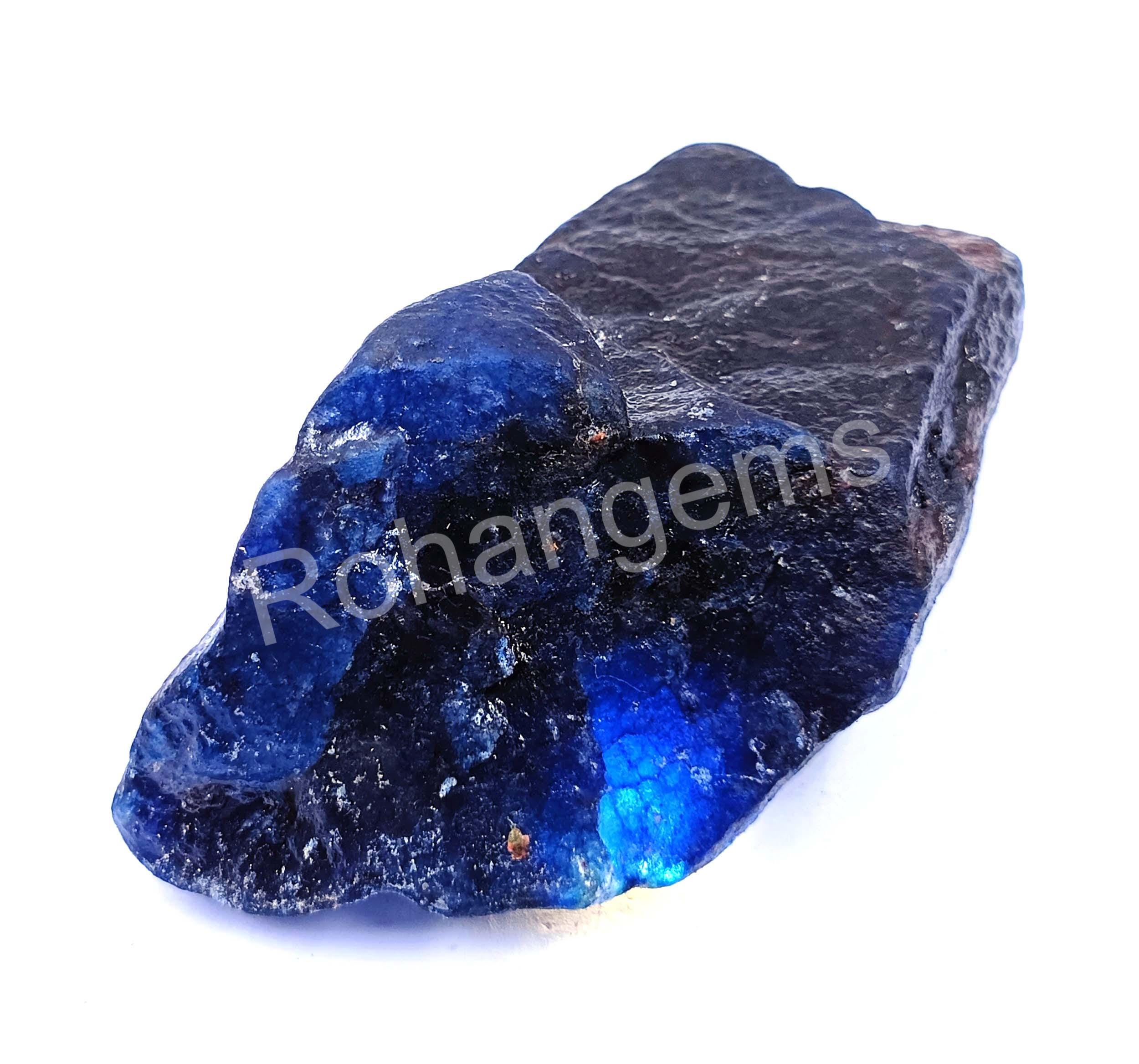 Blue Sapphire African Sapphire Raw 972 Ct Natural Certified Loose