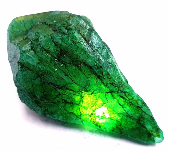 Émeraude Verte Naturelle De Colombie 9,52 Carats - Pierre Taillée Carrée, Certifiée GIL