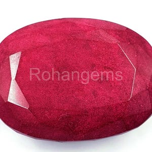 Red Ruby Natural 3297 Ct Faceted Oval Cut Gemstone Certified Loose Gemstone African Ruby Opaque Transparency 5AMY