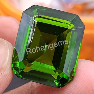 Green Peridot Emerald Cut CERTIFIED High Quality Precious 53.45 Ct Extremely Rare Natural Peridot Stone Excellent Free Delivery 4SAL