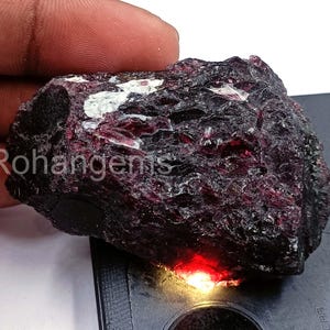 Rare 342.20 Ct Red Alexandrite Rough | Natural Gemstone | Certified Semi-Transparent Collector’s Crystal 5AJT