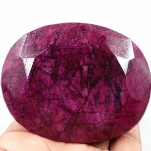 Ruby 1700 Ct AAA Exclusive Rare Collection A One Quality Natural Red Ruby Oval Shape Certified Loose Gemstone Transparency Opaque JUA
