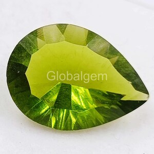 Peridoto verde taglio a pera, prezioso, 7,90 ct, peridoto naturale estremamente raro, eccellente, certificato, di alta qualità, migliore qualità 5AKK