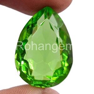 Peridoto verde taglio a pera, prezioso, 20,95 ct, peridoto naturale estremamente raro, eccellente qualità certificata, gemma 5AKC