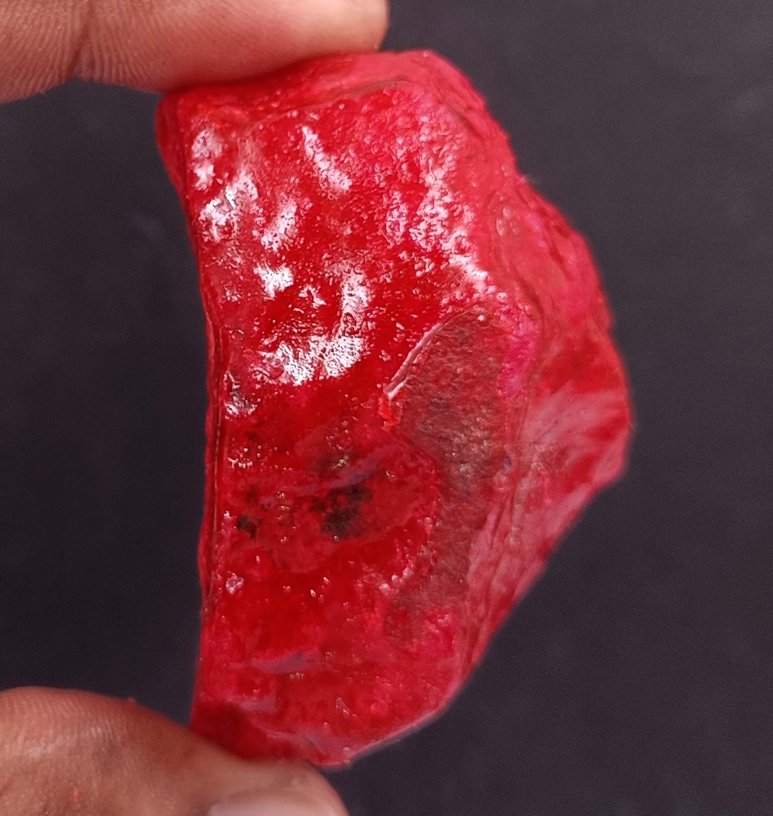 Ruby♡shop 1014 Ct Natural Red Ruby Rough | Certified African Semi
