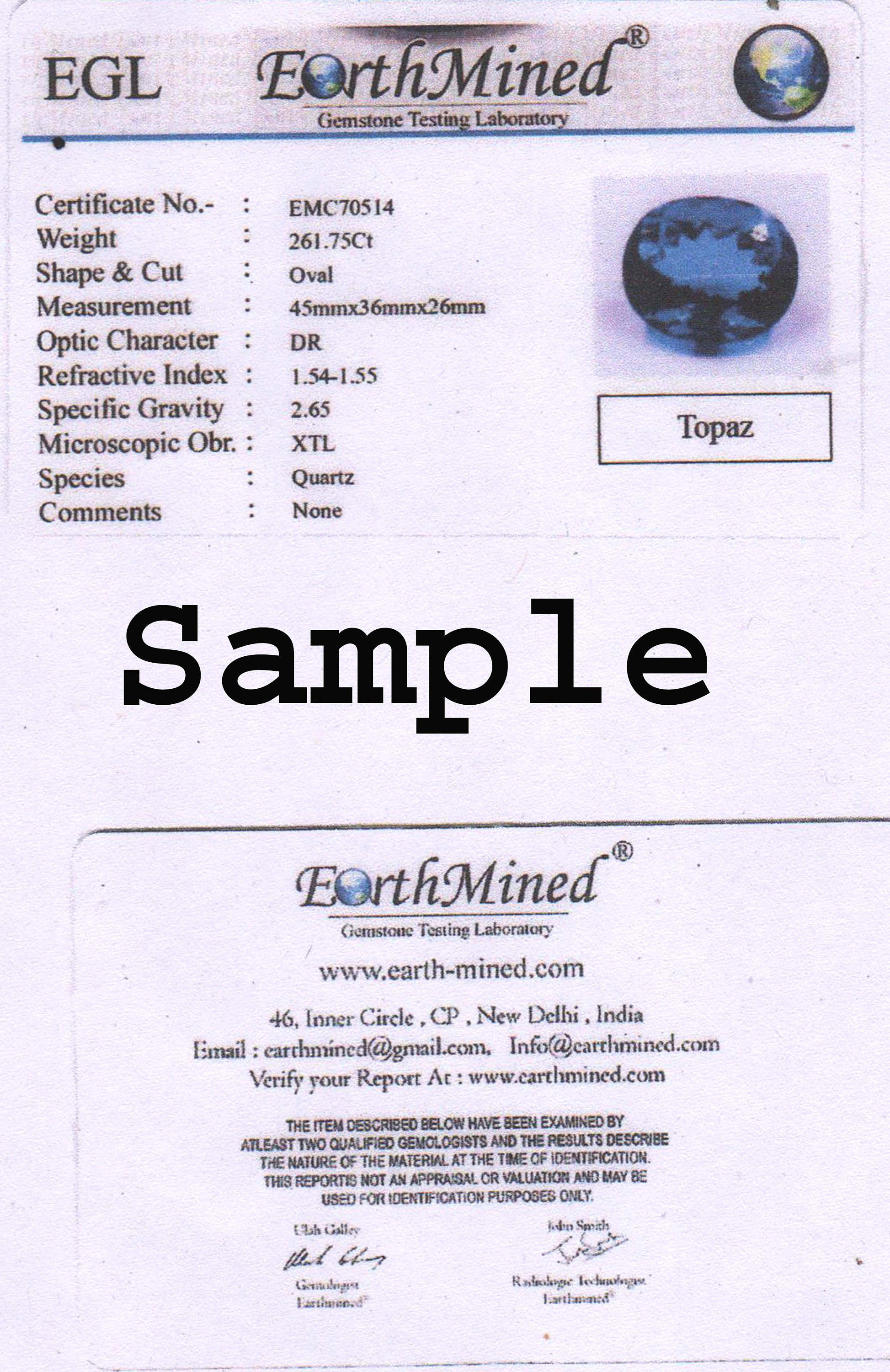 REAL-GEMS Blauer Topas 102,40 Ct - Brasilianischer Edelstein Facettierte Birne