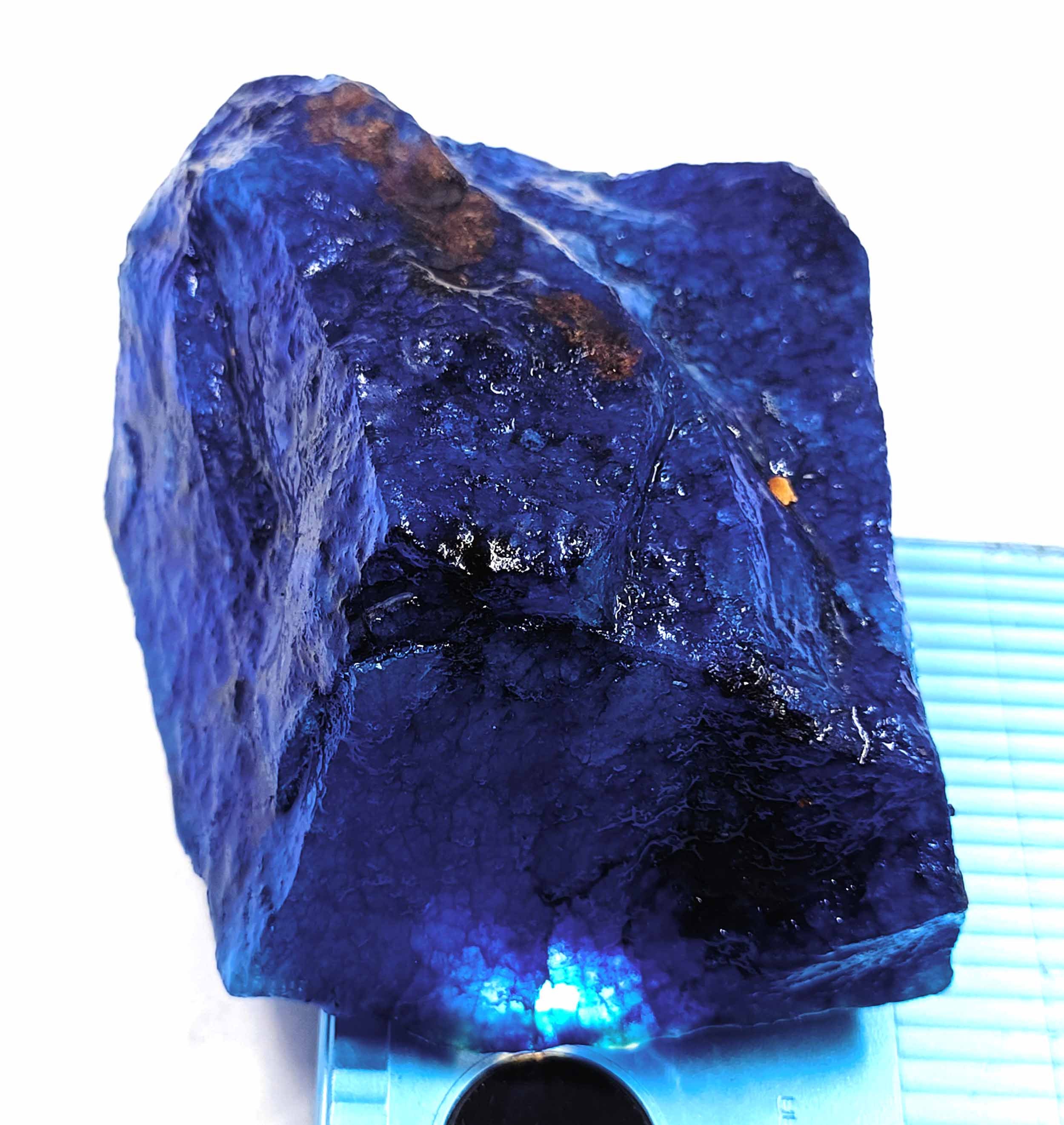 Saphir Bleu Naturel Certifié 13-14 Carats - Taille Coussin, Couleur Bleu Intense - Origine Sri Lanka