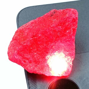 Red Ruby Rough 108.95 Ct Natural Certified Uncut Rough  Semi Transparent Gives Mental Strength Loose Gemstone African Raw Ruby Gemstone KAN