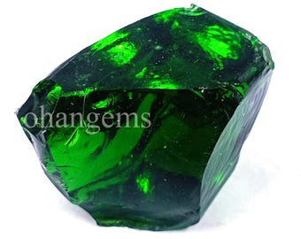 Mind Blowing Quality 376.00 Ct Natural Green Garnet Rough Gemstone | Certified Semi Transparent Faceted Uncut | Kenya Origin | A1 5OJS