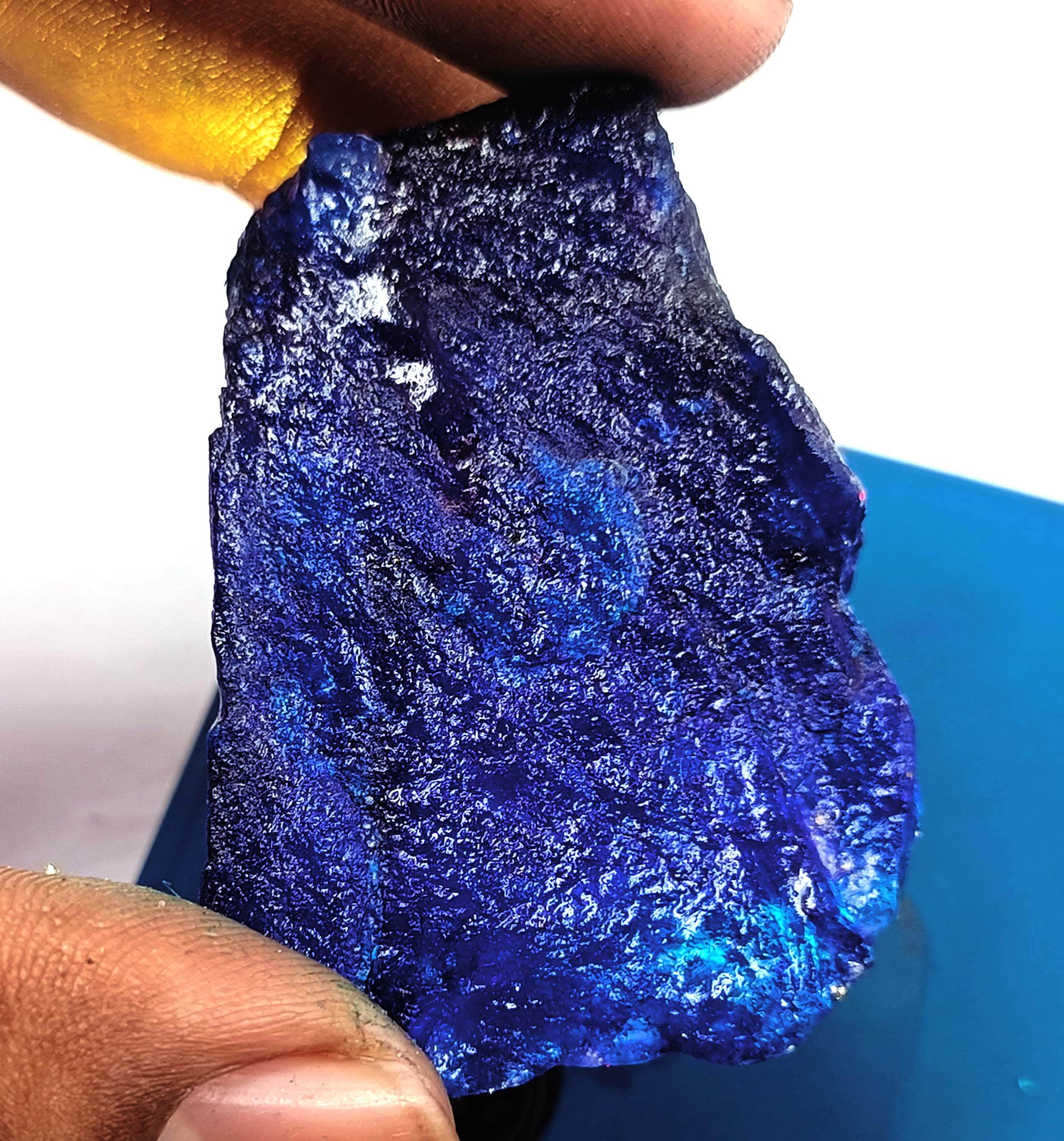 250 Carat Africa Blue Sapphire, Raw Uncut Gemstone - Etsy