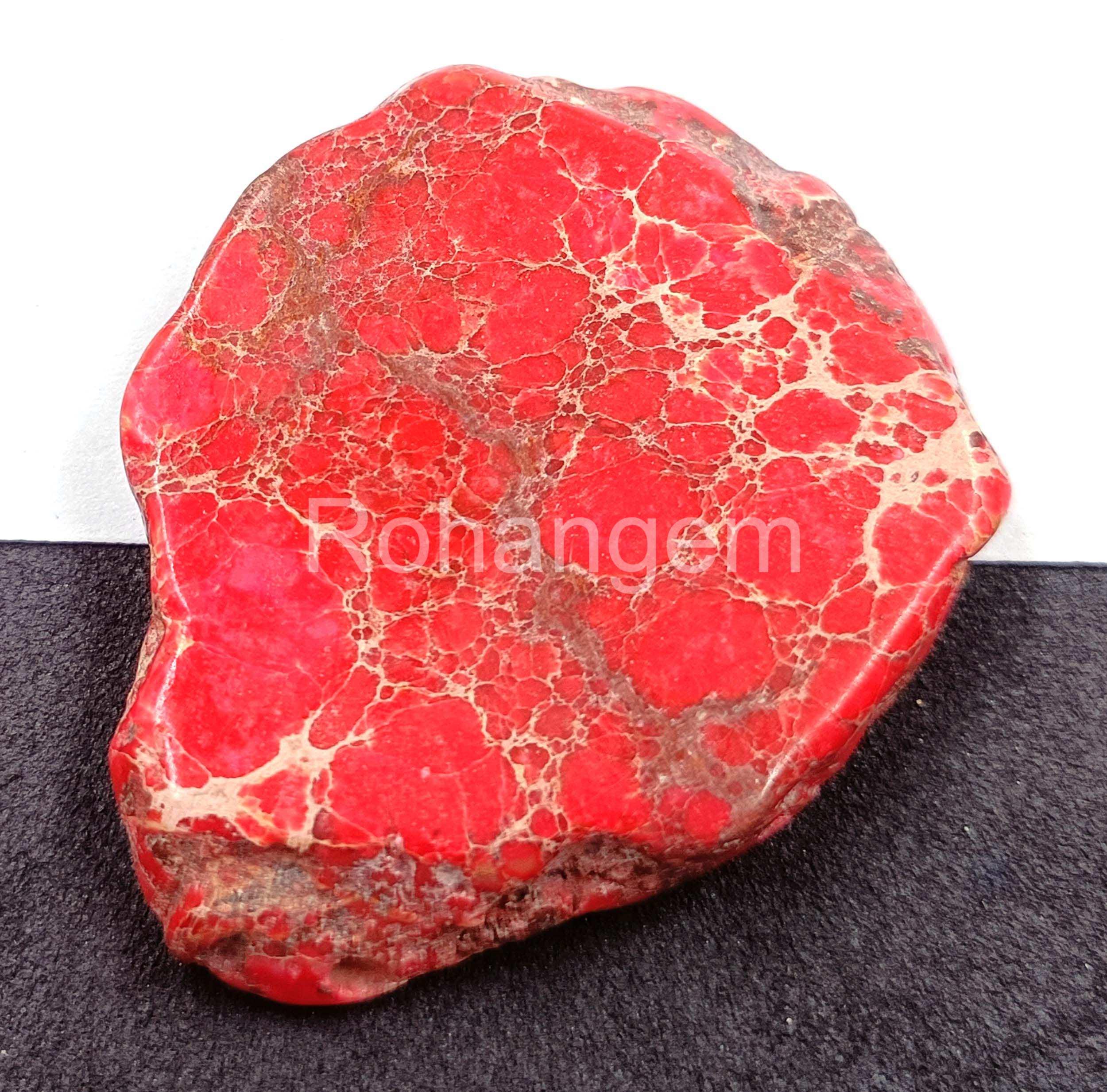 Red Turquoise Natural 72.5 Ct Certified Loose Gemstone Rough Stone