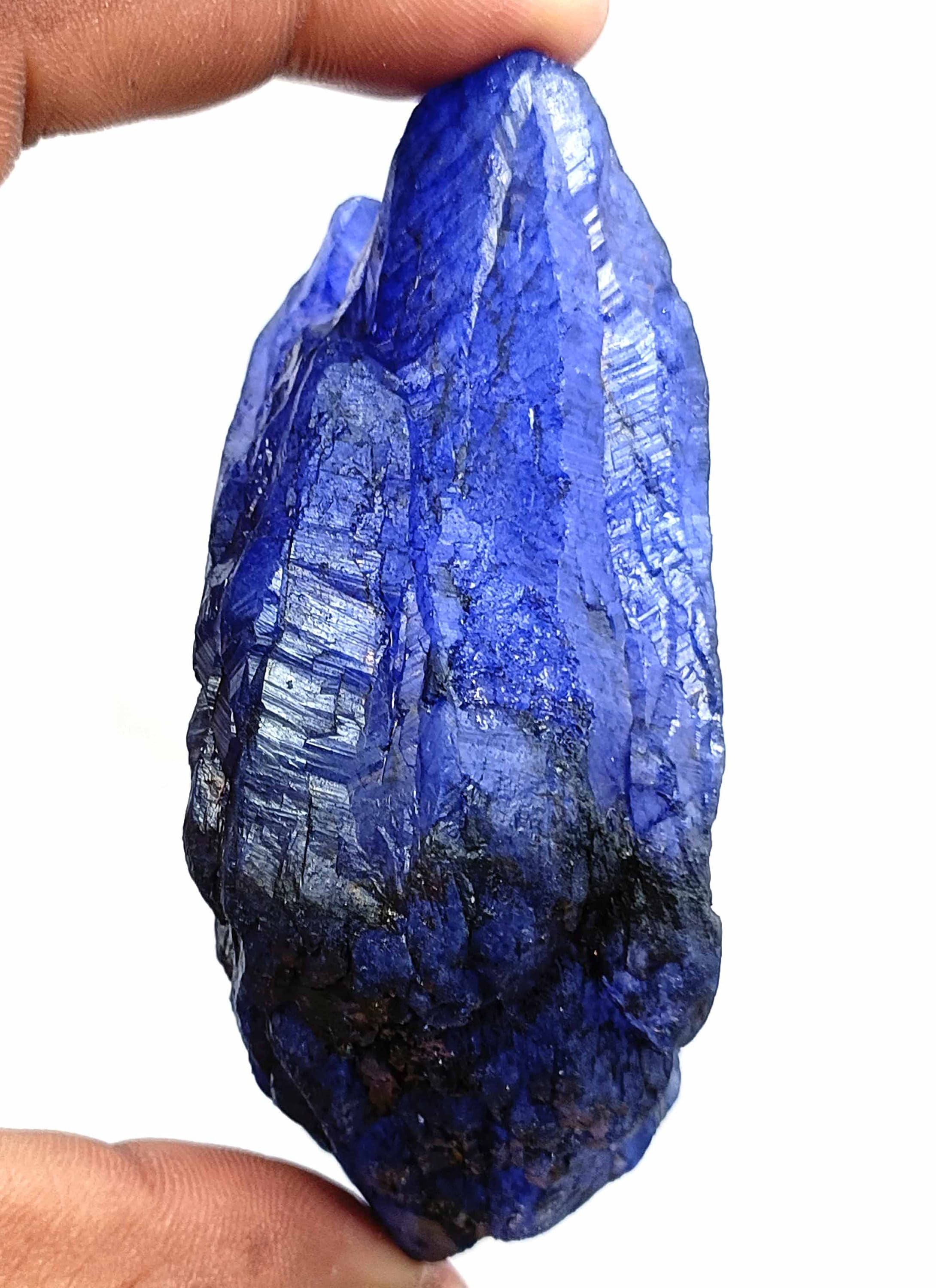 Sapphire 600 Ct Certified Natural Blue Raw Chunk Uncut Shape
