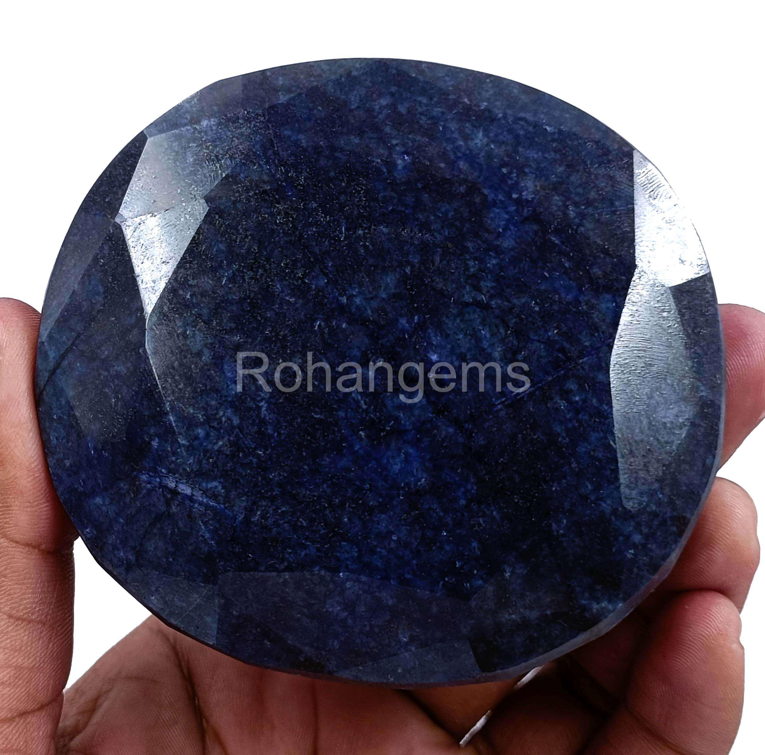 Blue Sapphire 2554 Ct Natural Faceted Oval Shape Stone African