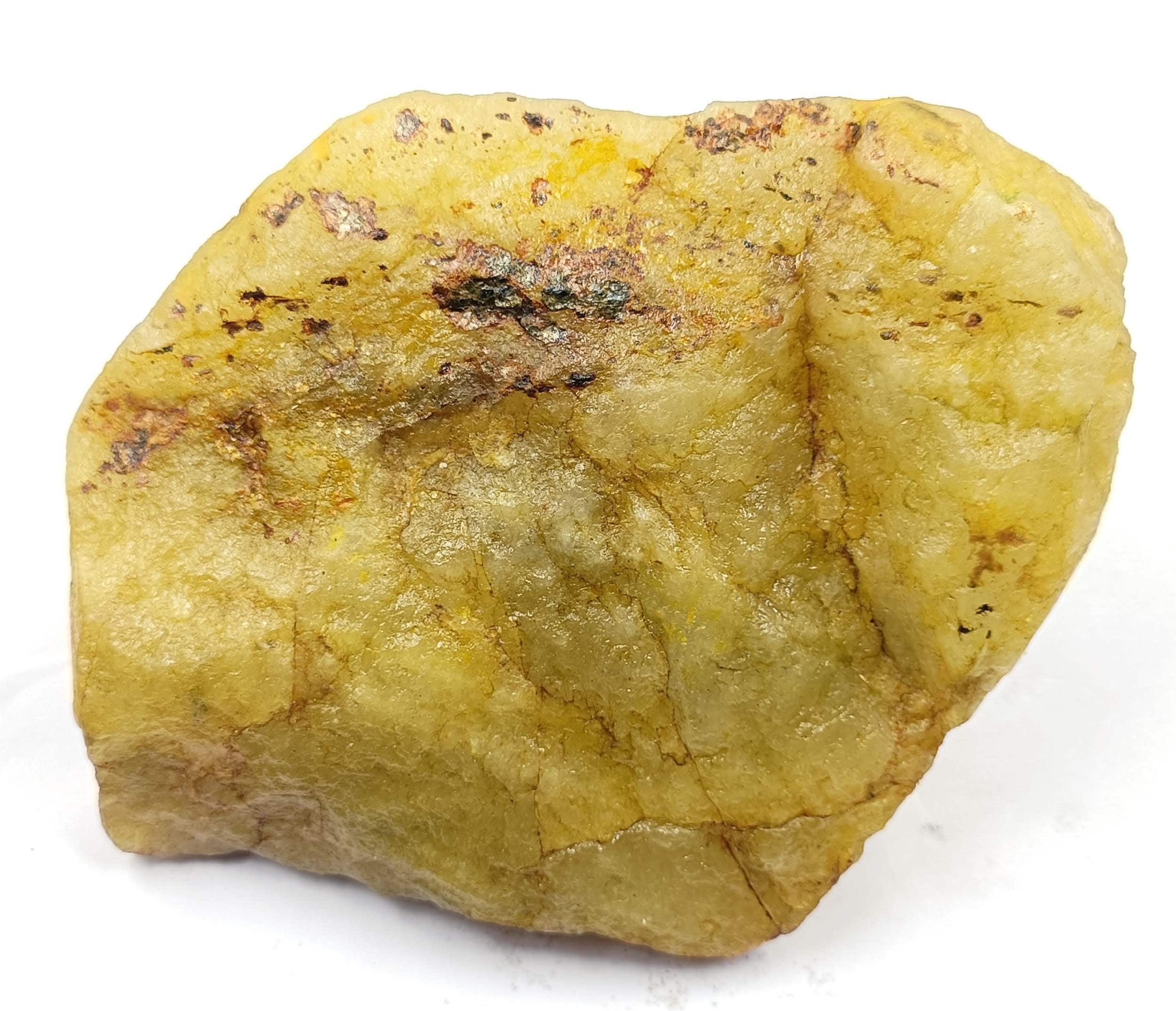 Raw African Yellow Sapphire, Uncut Healing Crystal (6275 Ct