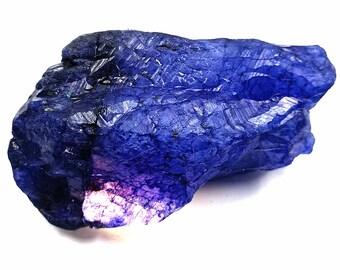 Sapphire 600 Ct Certified Natural Blue Raw Chunk Uncut Shape