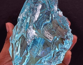 【宝石質】アクアマリン 結晶 原石 巨大なスカイブルー天然アクアマリン原石 5000.00カラット 認定EGL
