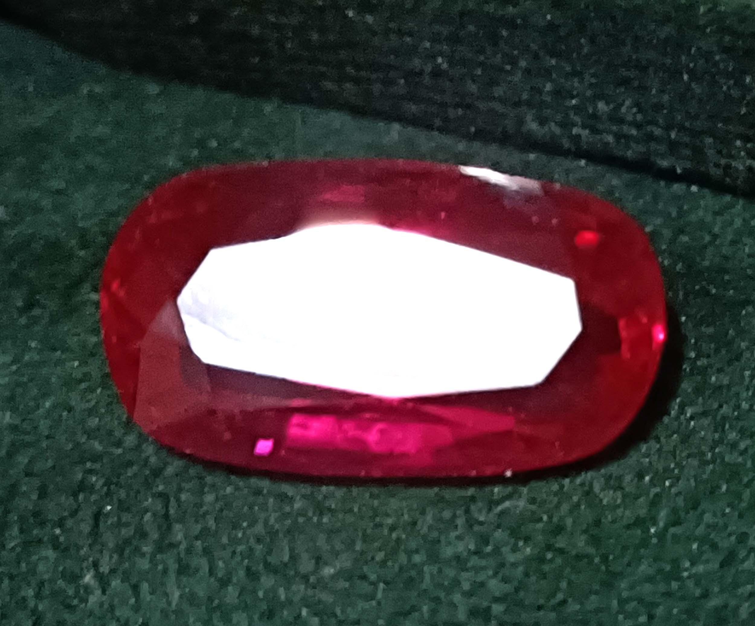 Rubis Rose Naturel Certifié GGTL 7x10mm - Pierre Précieuse Astrologique Manik Pour Homme Et Femme