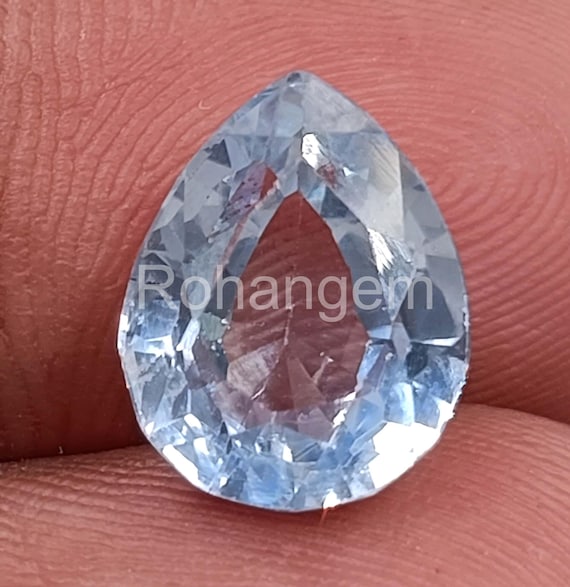 Zaffiro bianco naturale trasparente da 4,30 ct, certificato