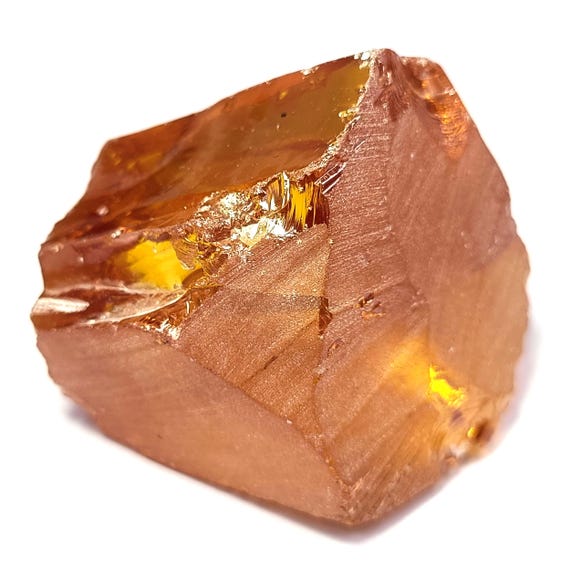 A1 Quality Natural African Orange Sapphire Raw Stone Uncut 623 Ct