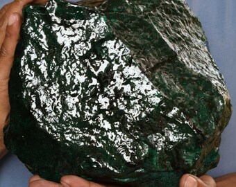 Green Emerald! Rough Natural 7Kg/35000 Carat Certified Exclusive Healing Earth Mined Gems Uncut Rough Huge Size Gemstone From Colombia MAB!!