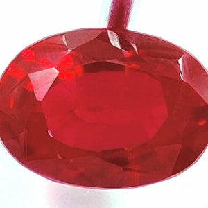 Ruby Stone High-Quality Fresh Offer 24.40 Ct Certified Natural Burma Red  Faceted Oval Cut Top Quality Transparent Nice Looking Stone AUI
