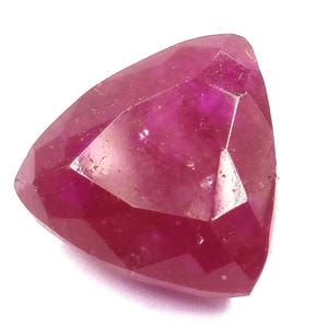 Red Ruby Gem | Natural  11 CT Ruby Stone TRILLION | Loose Uncut Gemstone | Jewelry Making Supply 6OSE