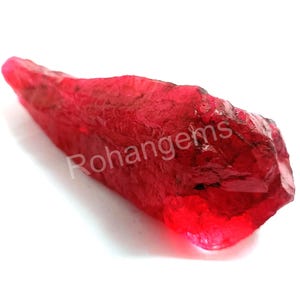 Ruby Natural Rough Stone 586.00 Carat Certified Loose Gemstone Semi Transparent African Red Ruby Raw 4DSJ