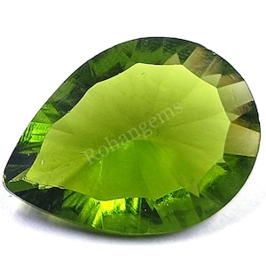 Green Peridot Natural Pear August Birthstone 7.35 Ct Peridot Precision Pear Cut Peridot For Fashion Jewelry & Ring Making Product Sale 5AAM