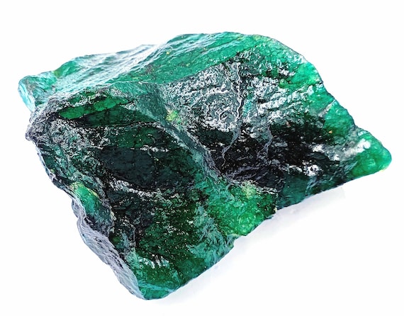 エメラルドグリーンの天然石 グリーンエメラルド原石 3975カラット 巨大な未カット原石 認定天然