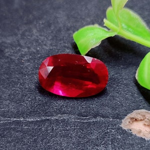 Ruby Stone  19- 20 Carat Top Quality Natural Burma Red Certified Faceted Oval Cut Superb Quality 20x12x08 mm High-Quality Hurry Up Now DDI