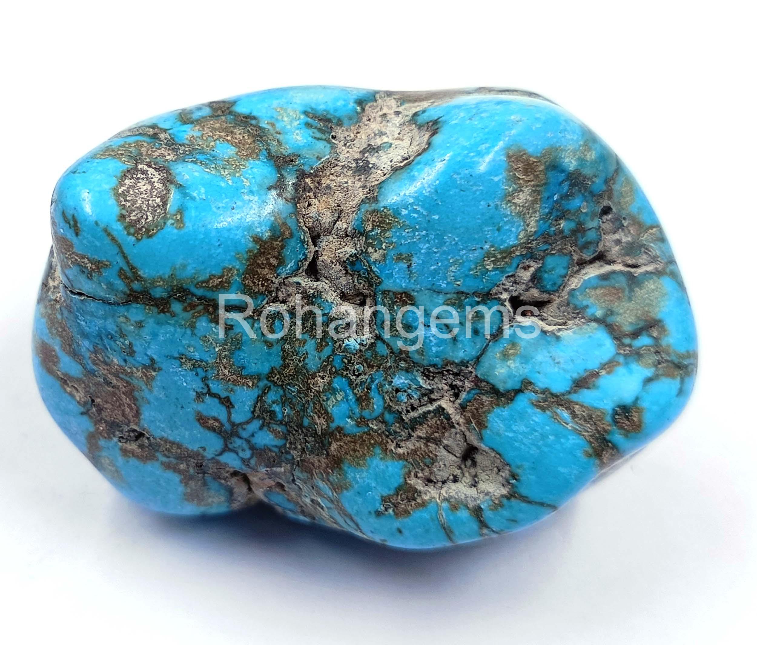 Blue Turquoise Tumble Rough 194 Ct Certified Natural Rough Loose